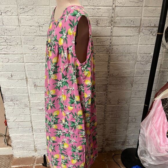 Vintage National Floral Lemon Spring SUmmer MuMu Large - Picture 6 of 10